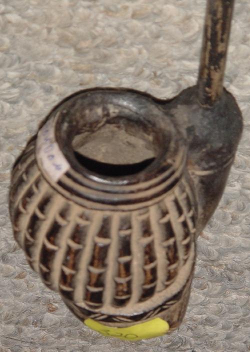 #320 - Clay pipe, Bamileke, Cameroon.