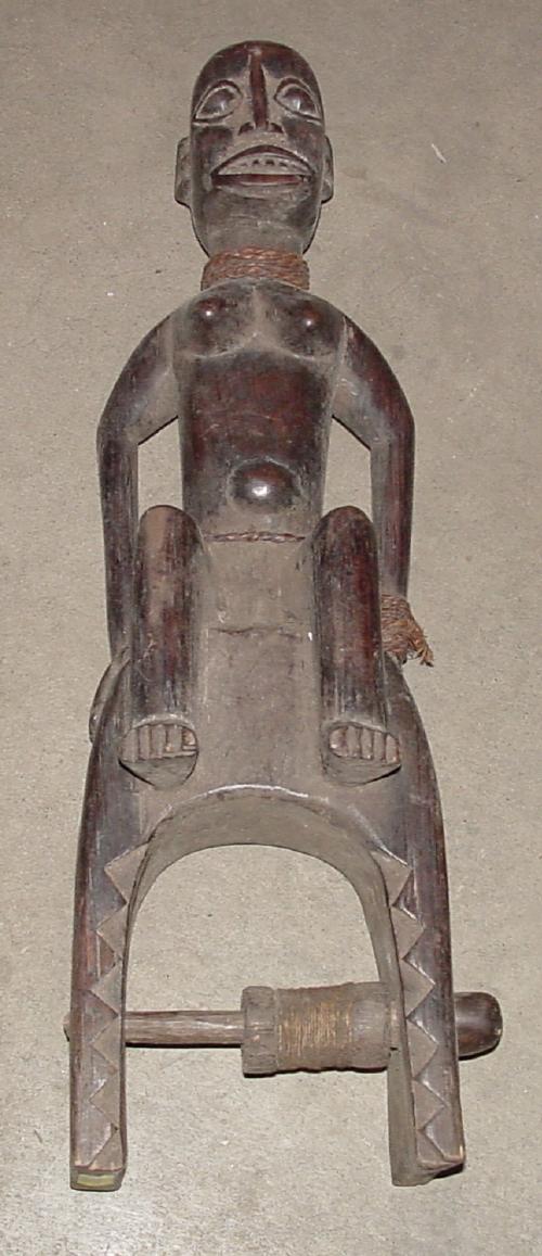 #381 - Heddle with Female Figure, Cameroon.